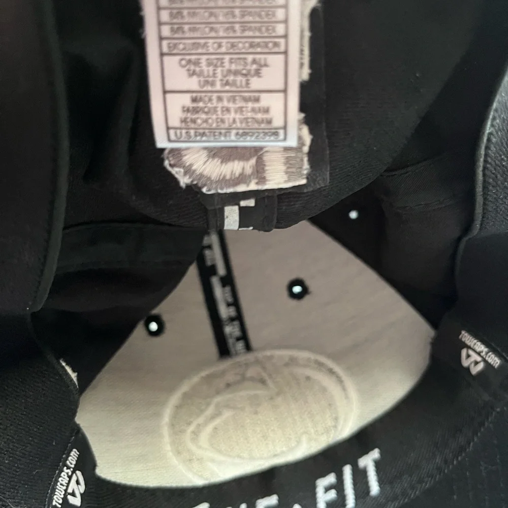 Penn State Top of the World Black Cap with White Accents